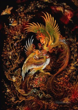 Oiseau œuvres - phoenix Persian Miniatures oiseaux
